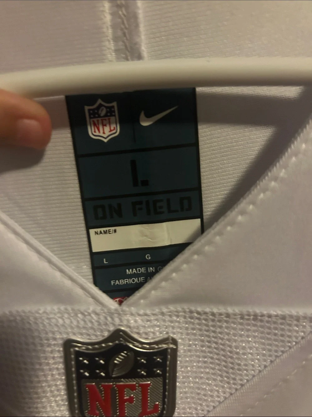 Nike Cowboys #3 White and Navy Men's Football Jersey